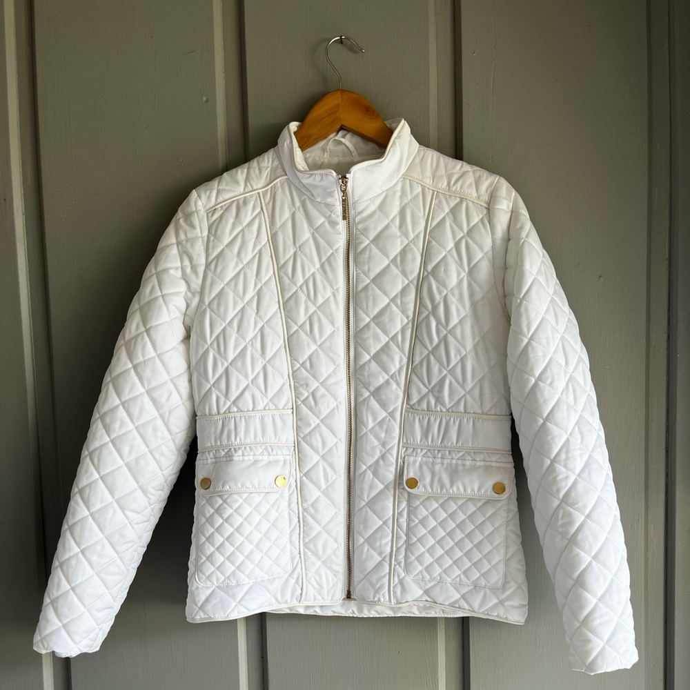 NWOT Guess White Puffer Jacket